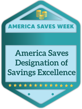 America Saves Designation of Savings Excellence badge