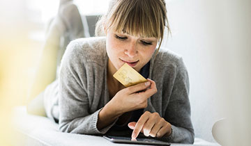 Woman with credit card